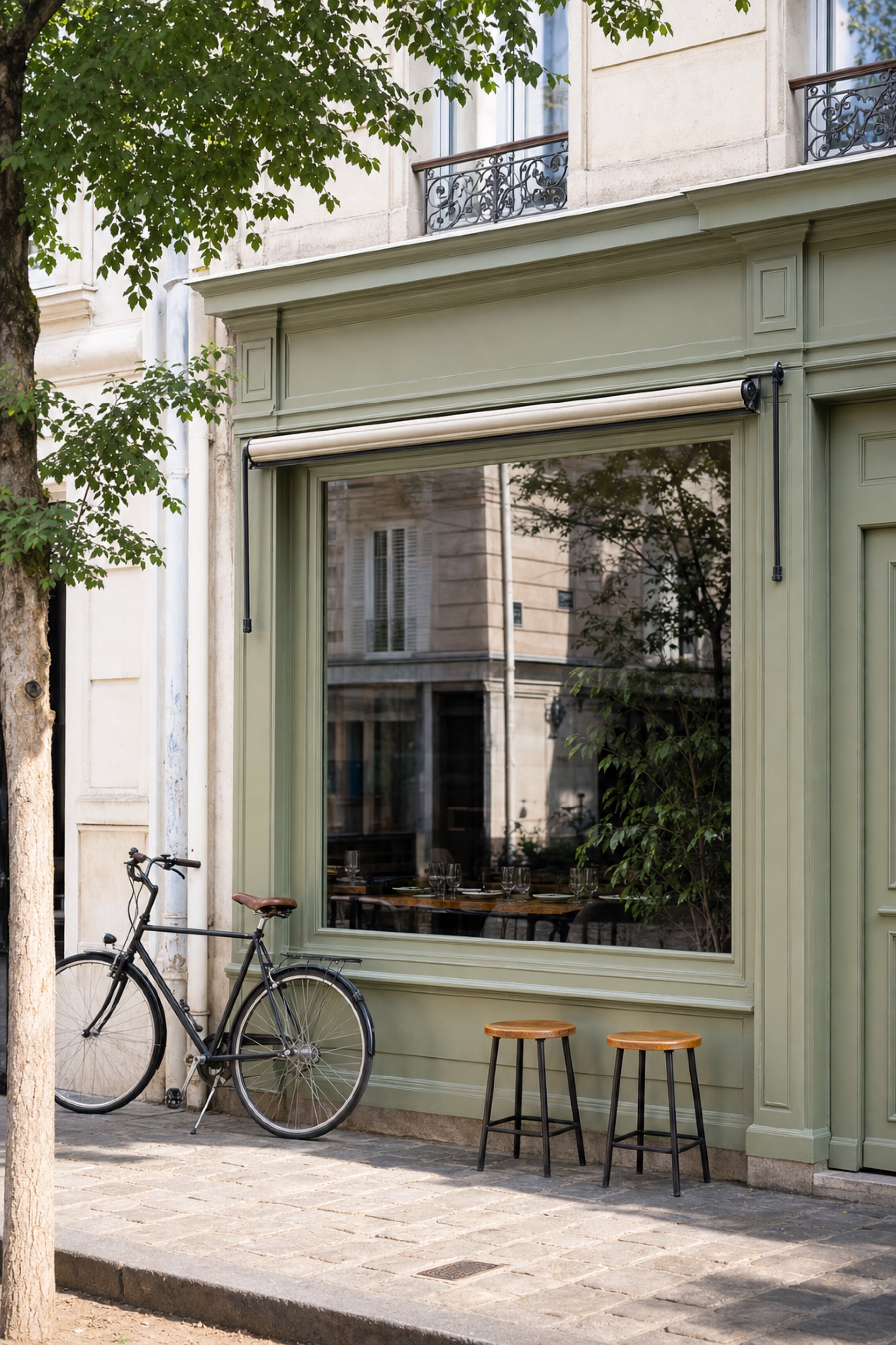 La façade, rue du Jourdain